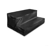 Durashmall Copertura per gradini per vasca da bagno, impermeabile, antipioggia, neve, antipolvere, con cerniera, per giardino, patio, cortile, nero, 93 x 60 x 38 cm (420D)
