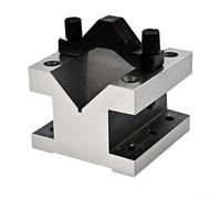 Durashmall Coppia di blocchi a V in acciaio temprato con set di morsetti, fissaggio a terra a 90 gradi per fresatura, foratura e ispezione di spazi vuoti rotondi 35 x 35 x 30 mm o 60 x 60 x 50 mm (60