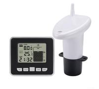 Durashmall Indicatore di livello senza fili per serbatoio dell'acqua, misuratore di livello del liquido, indicatore di profondità del liquido, con display della temperatura interna per la gestione del