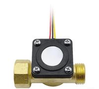Durashmall Interruttore del sensore di flusso d'acqua in ottone con effetto Hall 1-30L Min 1.75MPa Valutazione di pressione per elettrodomestici e sistemi di trattamento dell'acqua (SEN-HZ21FA)