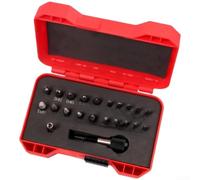 Durashmall Kit di 22 estrattori per viti a scatola rossa con asta a sgancio rapido per bulloni spogliati danneggiati, set di punte da trapano per la rimozione di viti danneggiate, custodia in plastica