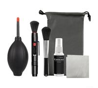 Durashmall Kit di pulizia professionale 6 in 1 per sensore DSLR e fotocamere digitali, con spazzola per la pulizia, panno e custodia, compatto, portatile, nero