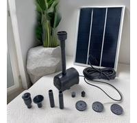 Durashmall Kit pompa a fontana solare da 10 W con 9 ugelli e pannello solare per vaschetta per uccelli, giardino, stagno, decorazione per esterni, protezione automatica contro il funzionamento a secco