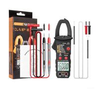 Durashmall Multimetro digitale a morsetto, AC 600 A, 6000 conteggi, gamma automatica TRMS con NCV temperatura capacitanza frequenza resistenza continuità e test diodi senza contatto misura alta (rosso