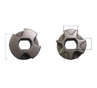 Durashmall Pignone per motosega in acciaio al carbonio, passo 1/4, 7 denti, 9 mm di spessore, per catene da taglio del legno da 10-20 cm, argento