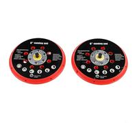 Durashmall Platorello abrasivo da 150 mm con 17 fori per levigatrice orbitale 5/16-24 filettatura alta 12000 giri/min disco in plastica per lucidatura di legno e metallo e rimozione della polvere (2