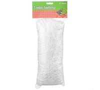 Durashmall Rete rampicante per piante in tessuto bianco, 1,5 x 1,8 m, resistente ai raggi UV, in poliestere, traliccio da giardino, per fagioli, piselli, cetrioli, supporto verticale per la crescita