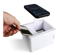 Durashmall Scatola per scanner di carte collezionabili di dimensioni standard, compatibile con e app, efficiente costruzione in ABS, design compatto da scrivania, moderna finitura bianca per Coll