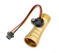 Durashmall Sensore di flusso elettronico dello scaldabagno a gas in rame 1-30L Min DC 3-18V per erogatore di depuratore d'acqua del riscaldatore solare 66x22x12mm