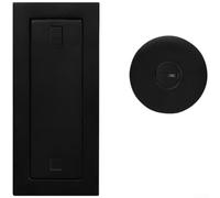 Durashmall Serratura per porta scorrevole in lega di zinco per porte spesse 35-45 mm, moderna e minimalista, con rilascio a moneta, nero opaco (nero)
