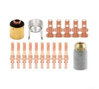 Durashmall Set di accessori per torcia da taglio al plasma da 23 pezzi, 80 A, cartuccia di avviamento con staffa per ugello per elettrodo per modelli SL60 9-8215 9-8211 9-8213 9-8237 9-8281