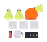 Durashmall Set di allenamento per badminton con volano in nylon, telecomando, base robusta e cordino elastico regolabile, per allenamento da soli al chiuso, per migliorare le abilità e il fitness (3