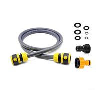 Durashmall Set di collegamento per avvolgitubo da giardino con connettori rapidi e adattatori, 1,5 m, in PVC, a spirale, kit di montaggio per rubinetti da 34 pollici e tubi DN15 da 32 pollici per auto