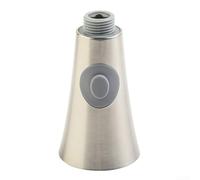 Durashmall Soffione doccia telescopico estraibile da cucina, in materiale plastico, flusso d'acqua regolabile a due velocità, adatto per rubinetto lavello G1 da 5 cm, galvanica, nero spazzolato