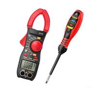 Durashmall ST170 Digital Clamp Meter e B18 Tester di Tensione Penna Kit 500A Corrente CA Senza Contatto NCV Rilevamento Multimetro con LCD retroilluminato per test elettrici (ST170 Black Word)