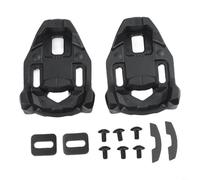 Durashmall Tacchetti per pedali per bici da strada compatibili con sistemi Time e Lclic con piastre di bloccaggio in plastica nera da 0 5 gradi per scarpe da ciclismo inclusi spessori e rondelle (A)