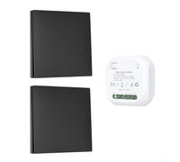 Durashmall Telecomando senza fili autogenerante, regolatore della luce della batteria, impermeabile, per uso interno ed esterno, nessun hub richiesto, facile installazione (2-1)