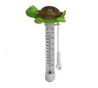 Durashmall Termometro galleggiante a forma di tartaruga per piscine e spa all'aperto e al coperto con ampio display, lettura accurata della temperatura, facile da usare, in plastica, 19 x 9 cm