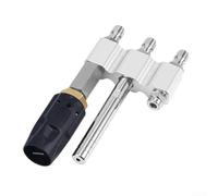 Durashmall Ugello per idropulitrice in acciaio inox 3 in 1, punta di spruzzo regolabile da 0 a 60 gradi con connessione rapida da 35,5 cm, lavaggio morbido a valle a lungo raggio per la pulizia dei