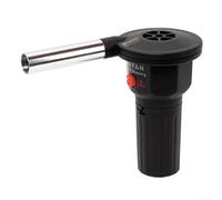 Durashmall Ventilatore elettrico portatile portatile per barbecue per campeggio all'aperto, picnic, griglia, strumento per accendere il fuoco per camini interni Stufe a legna in PP e alluminio Tutto