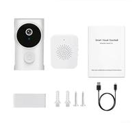 Durashmall Videocitofono intelligente con rilevamento del movimento PIR HD e 20 suonerie personalizzate wireless WiFi telecamera di sicurezza per ingresso domestico avvisi in tempo reale
