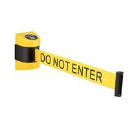 DuraSteel - Nastro adesivo da parete retrattile, 1,5 m, colore giallo non entrano e robusta custodia in plastica ABS, per interni ed esterni, non si incrociano per barriere di controllo della folla e divisori di linea