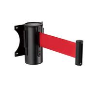 Durasteel retrattile da parete barriera - Supporto da parete 243,8 cm rosso/nero cintura utilizzato in negozi, banchi di aeroporti, ristoranti, alberghi