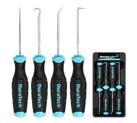 DURATECH Ganci per Paraolio 4 pezzi, Mini Set di Ganci di Precisione per Paraolio, Set di Strumenti Meccanici di Estrazione Professionale Con Vassoio di Stoccaggio
