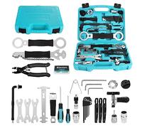 DuraTech Kit Professionale di Attrezzi per Bicicletta 41 Pezzi, Set di Riparazione per Catene, Pneumatici e Pedali con Custodia Portatile