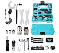 DuraTech Kit Riparazione Biciclette 31 Pezzi con Custodia, Set Attrezzi Completo per Catene, Pneumatici e Manutenzione Bicicletta Domestica