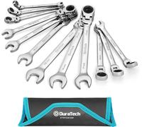 DURATECH Set di chiavi a cricchetto con testa flessibile, 12 pezzi