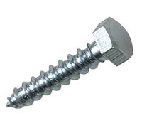 Duratool D02028 - Vite a testa esagonale in acciaio inox, M8 x 100 mm, confezione da 10