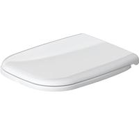 Siège de WC Duravit D-Code Compact, fixation par étrier, 360x430mm, blanc brillant, charnières en inox, 0067310099, 0067310099