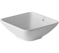 Duravit Bacino lavabo à poser, sans trou pour robinetterie, avec trop-plein, 420 mm, sans plage de robinetterie, 0333420000, 0333420000, Colorazione: Bianco lucido
