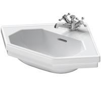 Duravit 1930 lave-mains d'angle, 59,5x45cm, avec trop-plein, 1 trou pour robinet, 0793420000, 0793420000, Colorazione: Bianco