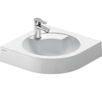 Duravit Architec - Lavabo ad angolo a foro singolo, senza troppopieno, 635 mm x 540 mm, bianco - lavabo 0448450000