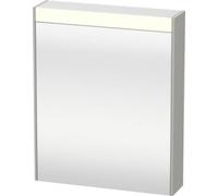 Duravit Armoire de toilette Brioso 62,0 x 14,8 cm avec éclairage LED, 1 porte miroir, BR7101L2222, BR7101L2222, Colorazione: Decoro bianco lucido, impugnatura bianca lucida