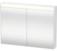 Duravit Armoire de toilette Brioso 82,0 x 14,8 cm avec éclairage LED, 2 portes miroirs, BR710201818, BR710201818, Colorazione: Bianco opaco Decor bianco opaco, bianco opaco maniglia opaca