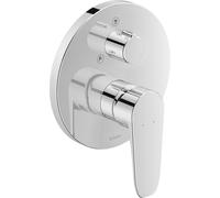 Duravit B.1 Miscelatore monocomando monocomando per doccia incasso, rosone tondo, 2 utenze, cambio manuale/testa doccia - B14210012010