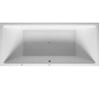 Duravit Baignoire balnéo Vero Air 1900x900mm à encastrer avec deux inclinaisons arrière, cadre, garniture de vidage et de trop-plein, système de ventilation, 760414000AS0000, 760414000AS0000