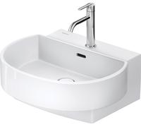 Duravit Balcoon lavabo, plage de robinetterie, 1 trou de robinetterie, avec trop-plein, avec robinetterie Push-Open, largeur 550mm, 241155AA00, 241155AA00, Colorazione: Bianco lucido
