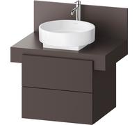 Duravit Balcoon Meuble sous-lavabo avec console, suspendu, rectangulaire, technique Tip-on, 570x600x534mm, BA50120JGIG0000, BA50120JGIG0000, Colorazione: Marrone ardesia