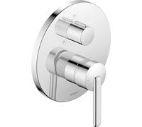 Duravit Balcoon - Miscelatore doccia a incasso per 2 consumatori con valvola di commutazione, miscelatore monocomando con sistema di miscelazione in ceramica, cromato