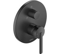 Duravit Balcoon - Miscelatore doccia a incasso per 2 consumatori con valvola di commutazione, miscelatore monocomando con sistema di miscelazione in ceramica, colore: Nero opaco