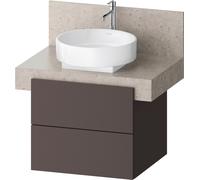 Duravit Balcoon, sous-lavabo en console, suspendu, ardoise brun structuré mat, rectangulaire, technique Tip-on, 570x600x522mm, BA50320JGIG0000, BA50320JGIG0000
