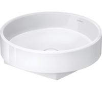 Duravit Balcoon vasque à poser, polie, sans trou pour robinet, ronde, diamètre 450mm, 240945AA79, 240945AA79, Colorazione: Bianco lucido