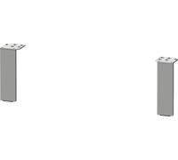 Duravit Base Cube, alluminio opaco, 2 pezzi, 70x65 mm
