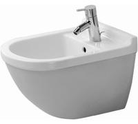 Duravit bidet mural Starck 3 540mm, avec trop-plein, avec plage de robinetterie, 1 trou pour robinetterie, avec fixation non apparente, 22801500001, 22801500001, Colorazione: Bianco con Wondergliss