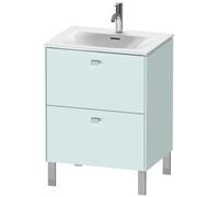 Duravit Brioso colonne de lavabo verticale 62,0 x 47,9 cm, 2 tiroirs, avec découpe pour siphon et tablier, pour lavabo Viu 234463, BR451000909, BR451000909, Colorazione: Azzurro Decorazione opaca, man