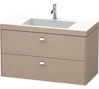 Duravit Brioso meuble lavabo c-collé avec sous-construction 100,0x48,0 cm, 2 tiroirs, avec découpe pour siphon et tablier, sans trop-plein, avec banquette pour trou de robinet, 1 trou de robinet, BR46